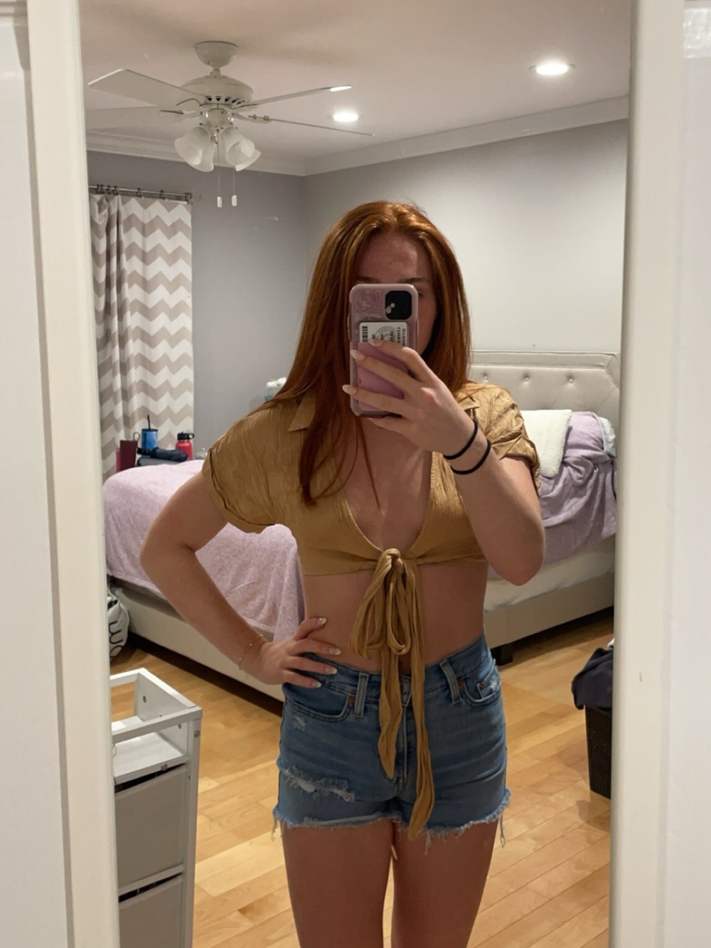 Tie-Front Cropped Top